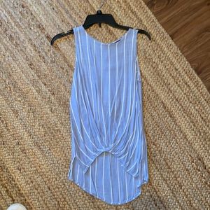 Stacco top blue with white stripes